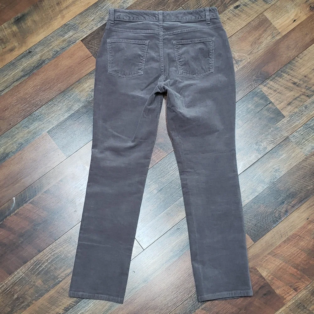 Talbots Simply Flatting 5-Pocket Gray Corduroy Pants, Size 6P - Picture 3 of 6
